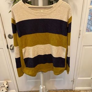 TeeBerry & Weave Color Block Stripe Sweater LS L